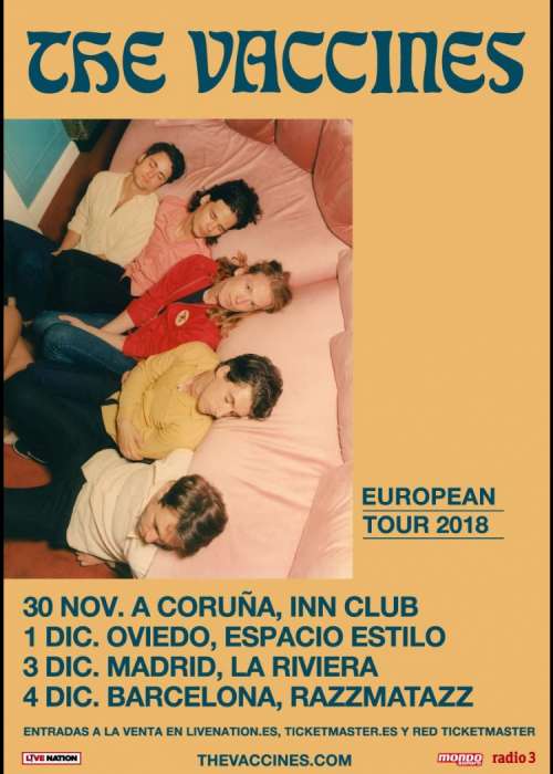 Cartel de Concierto de The Vaccines en Barcelona