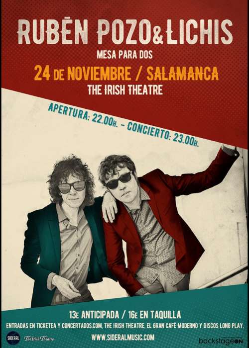 Cartel de Concierto de Lichis + Rubén Pozo en Salamanca