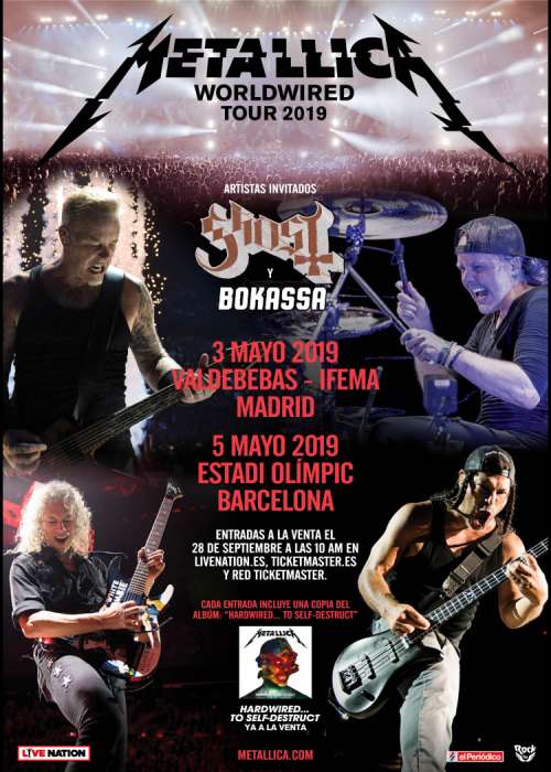 Cartel de Concierto de Metallica en Madrid