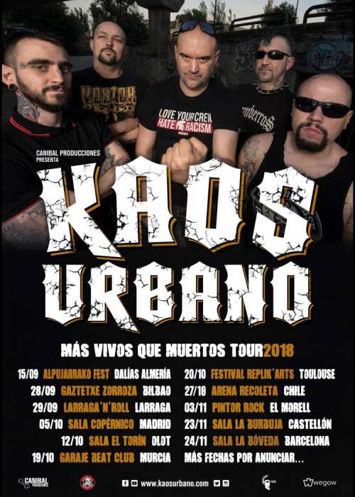 Cartel de Concierto de Kaos Urbano en Castellón de la Plana