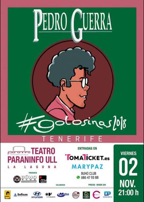 Cartel de Concierto de Pedro Guerra en Tenerife