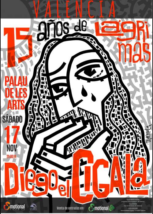 Cartel de Concierto de Diego el Cigala en Valencia