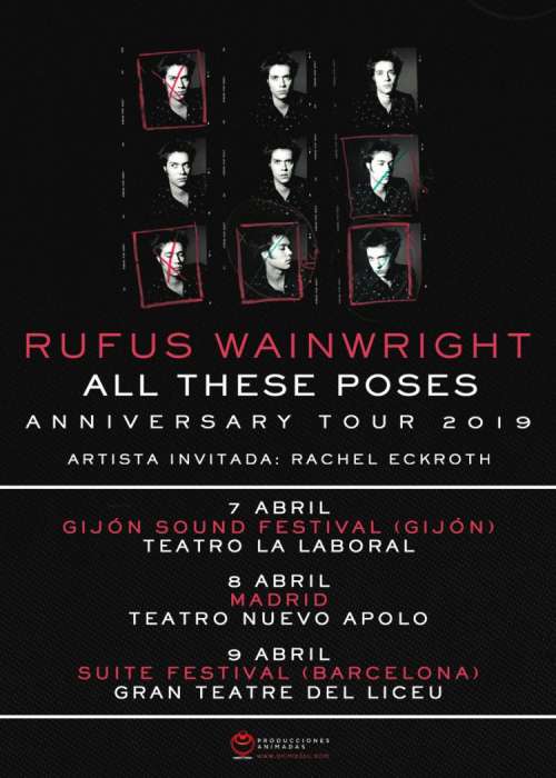 Cartel de Concierto de Rufus Wainwright en Gijón