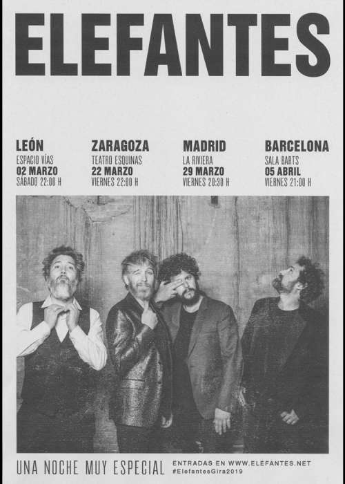 Cartel de Concierto de Elefantes en León