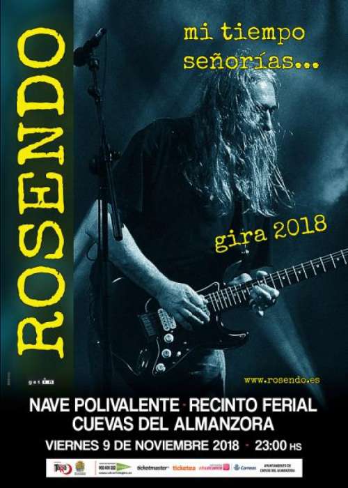 Cartel de Concierto de Rosendo en Cuevas del Almanzora