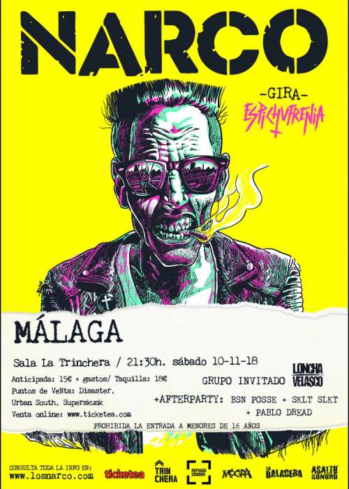 Cartel de Concierto de Narco en Málaga
