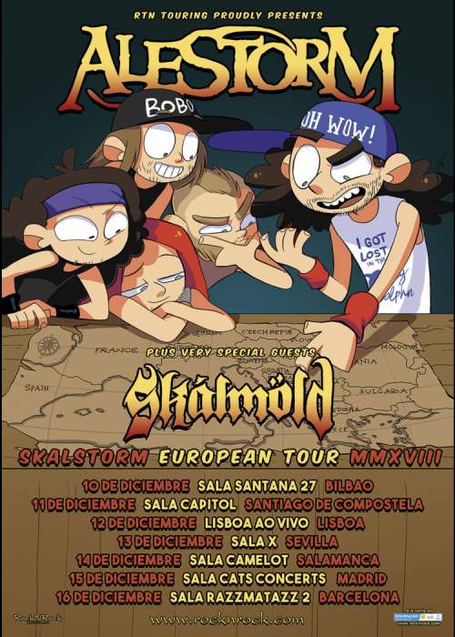 Cartel de Concierto de Alestorm en Bilbao