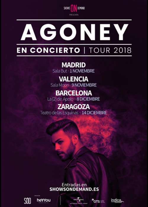 Cartel de Concierto de Agoney en Madrid