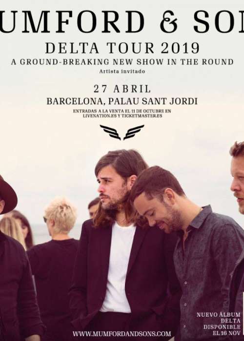 Cartel de Concierto de Mumford & Sons en Barcelona