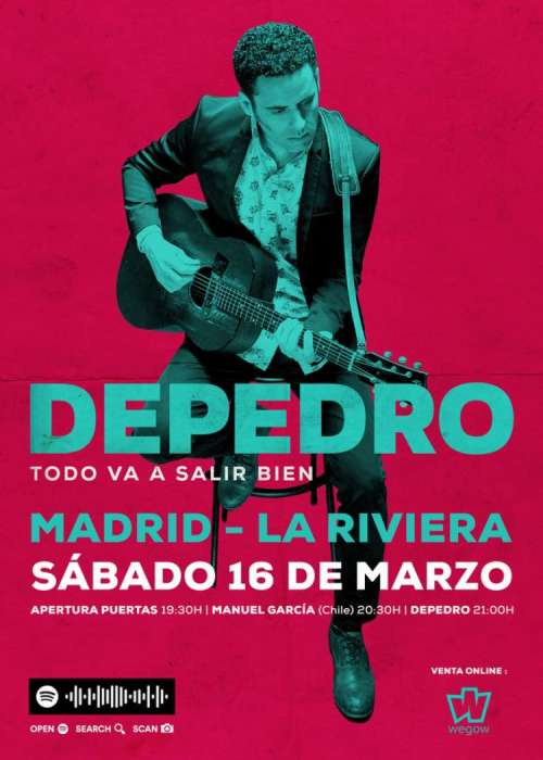 Cartel de Concierto de Depedro en Madrid