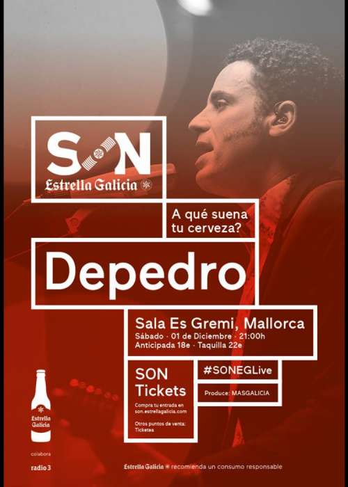 Cartel de Concierto de Depedro en Palma de Mallorca