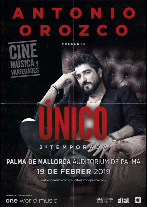 Cartel de Concierto de Antonio Orozco en Palma de Mallorca