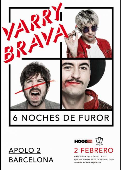 Cartel de Concierto de Varry Brava en Barcelona