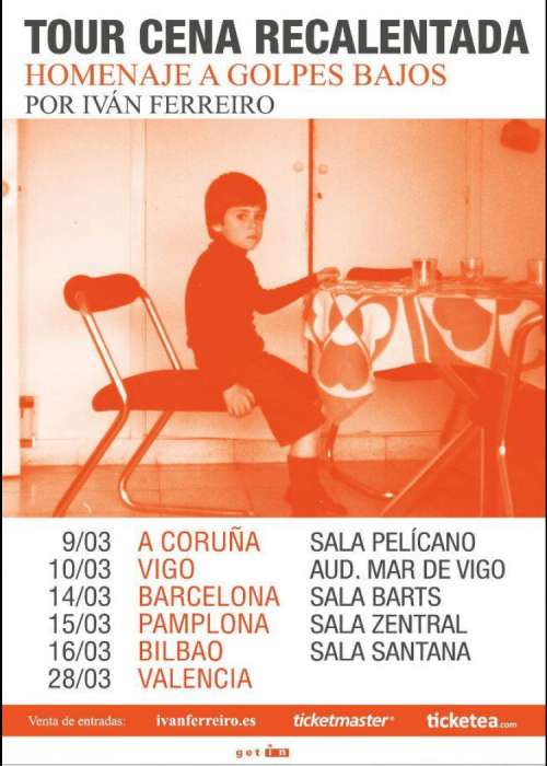 Cartel de Concierto de Iván Ferreiro en Barcelona
