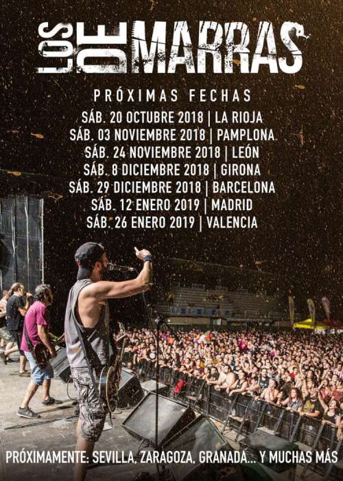 Cartel de Concierto de Los de Marras en Girona