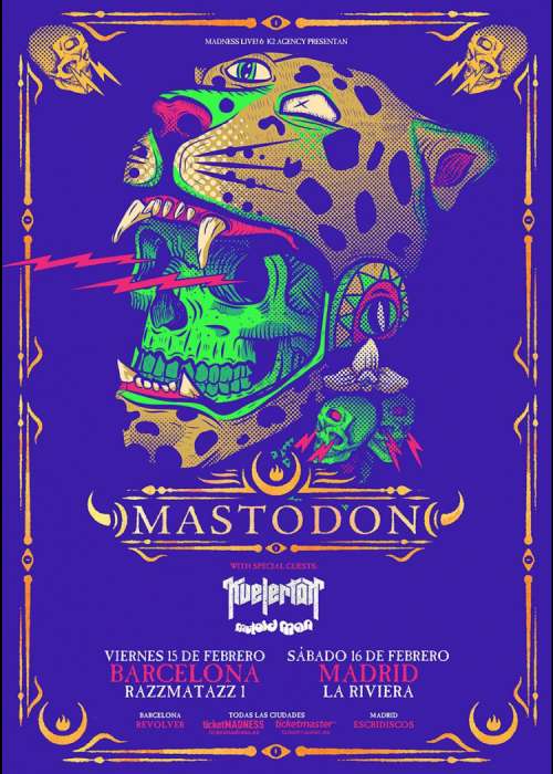 Cartel de Concierto de Mastodon en Madrid