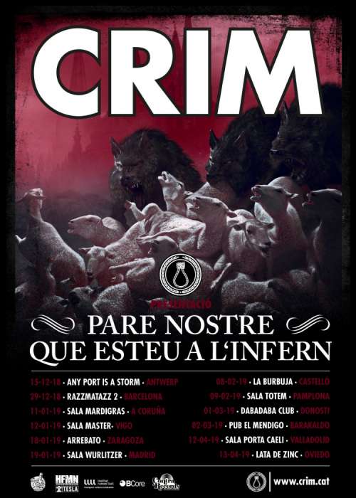 Cartel de Concierto de CRIM en Vigo
