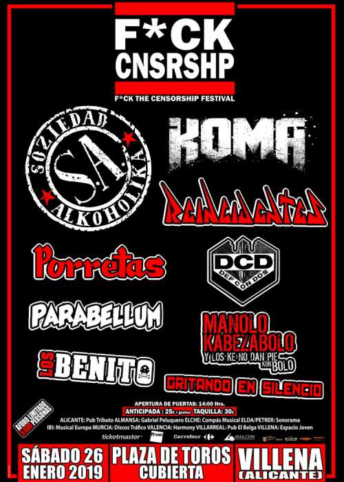 Cartel de F*ck the Censorship 2019