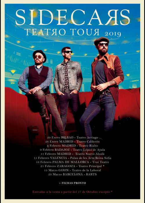 Cartel de Concierto de Sidecars en Bilbao