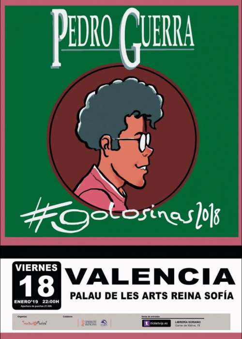 Cartel de Concierto de Pedro Guerra en Valencia