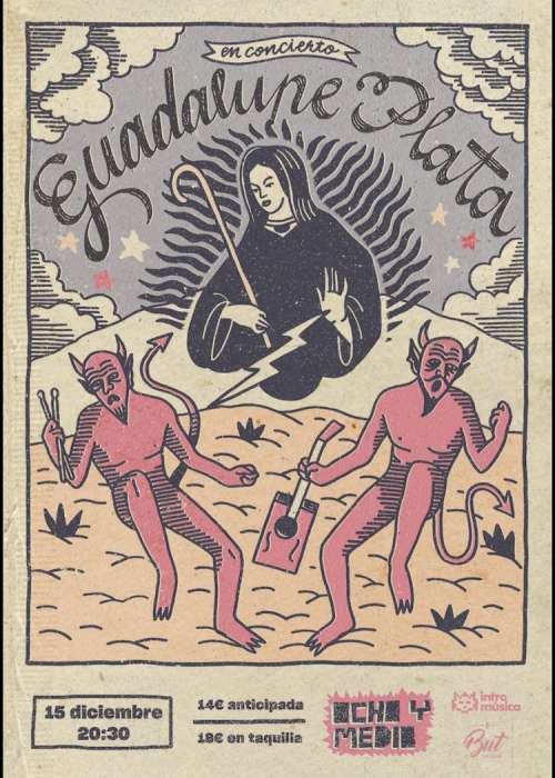 Cartel de Concierto de Guadalupe Plata en Madrid