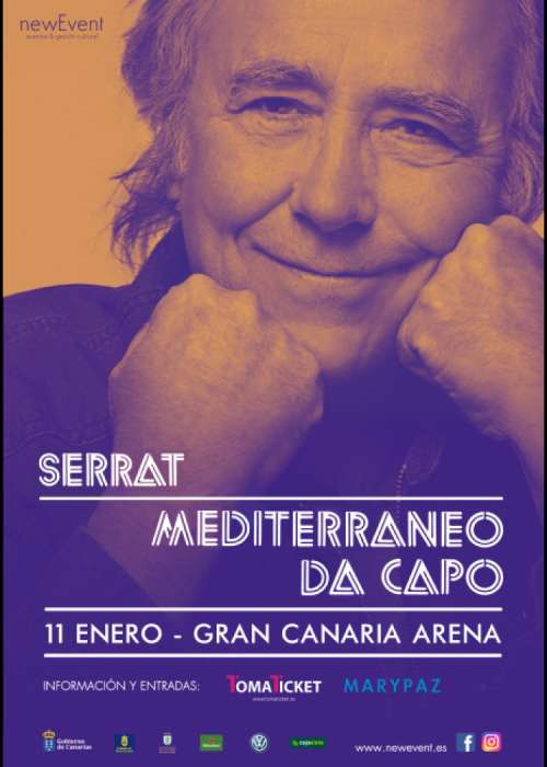 Cartel de Concierto de Joan Manuel Serrat en Las Palmas de Gran Canaria