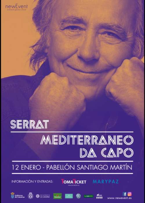 Cartel de Concierto de Joan Manuel Serrat en Tenerife