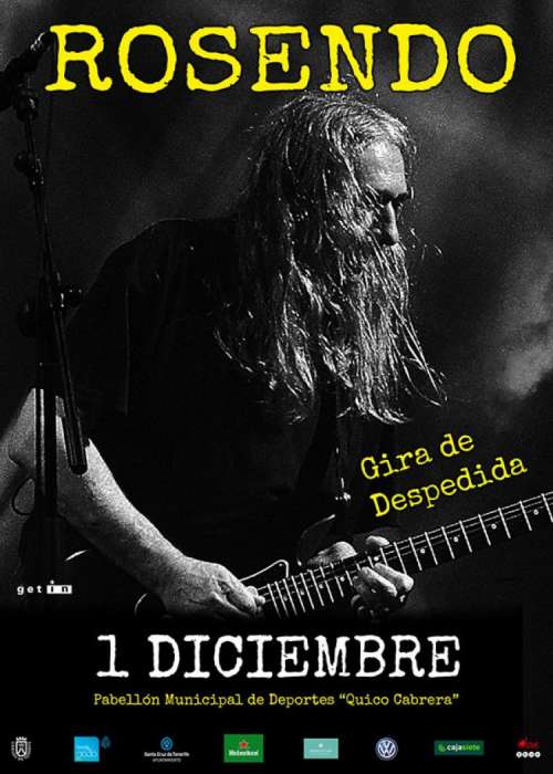 Cartel de Concierto de Rosendo en Santa Cruz de Tenerife