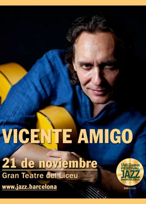 Cartel de Concierto de Vicente Amigo en Barcelona