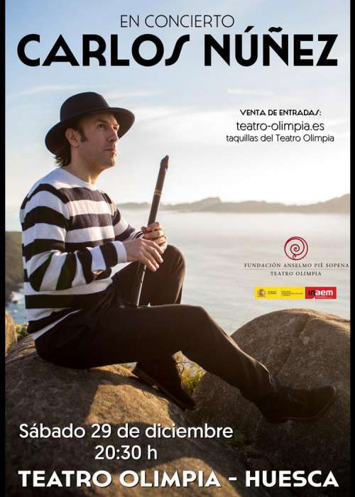 Cartel de Concierto de Carlos Nuñez en Huesca