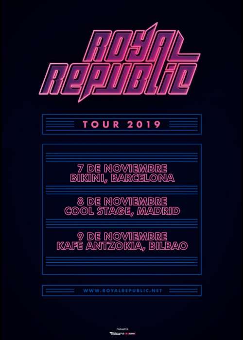 Cartel de Concierto de Royal Republic en Bilbao
