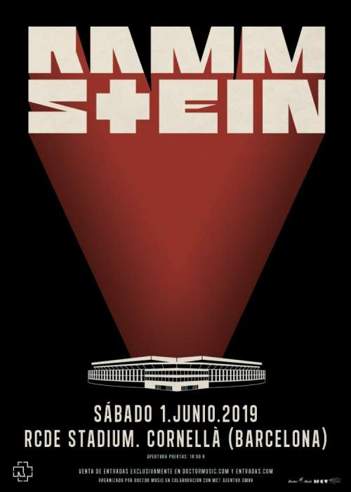 Cartel de Concierto de Rammstain en Barcelona