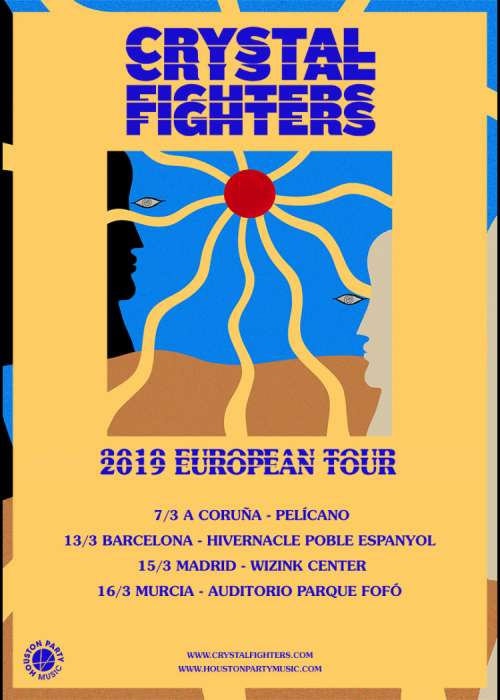 Cartel de Concierto de Crystal Fighters en A Coruña