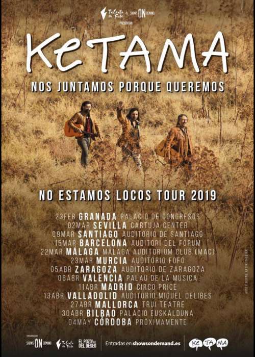 Cartel de Concierto de Ketama en Barcelona