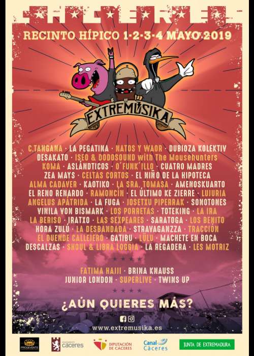 Cartel de Extremúsika 2019