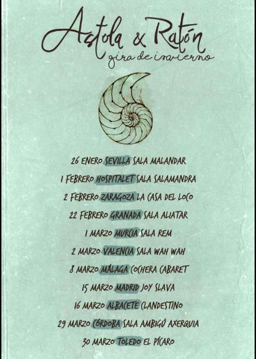 Cartel de Concierto de Astola & Ratón en Córdoba