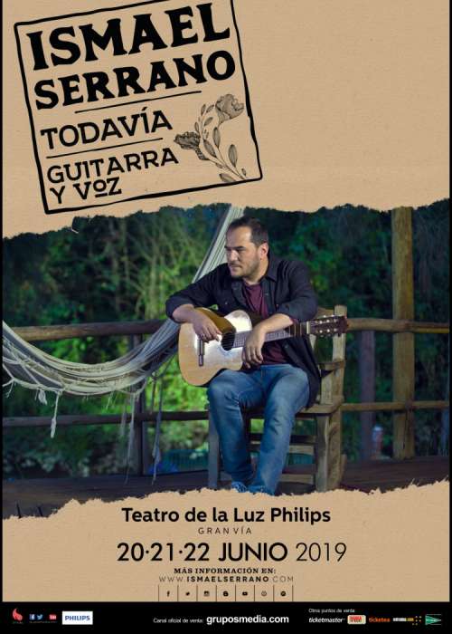 Cartel de Concierto de Ismael Serrano en Madrid