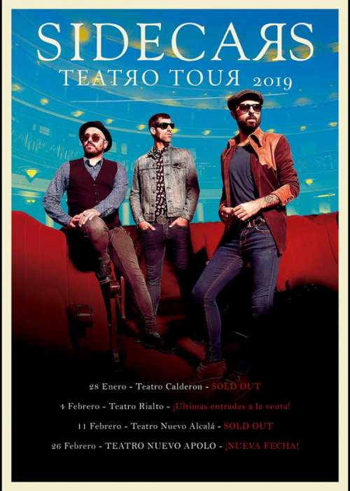 Cartel de Concierto de Sidecars en Madrid