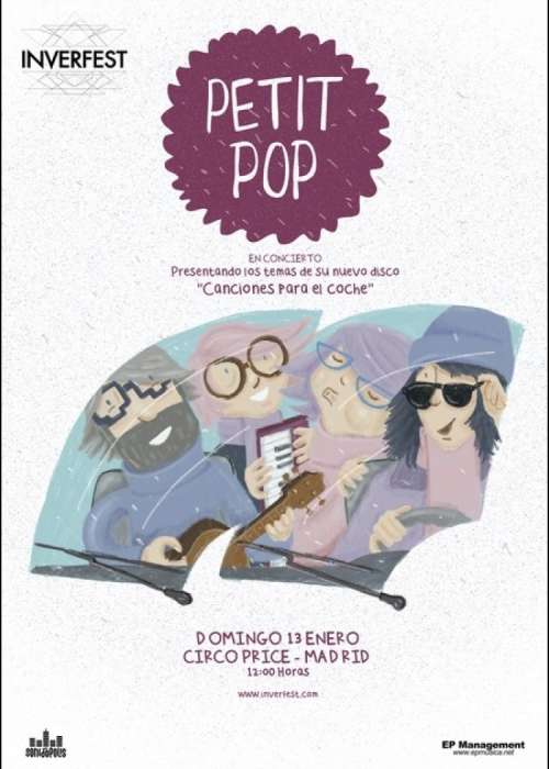 Cartel de Concierto de Petit Pop en Madrid