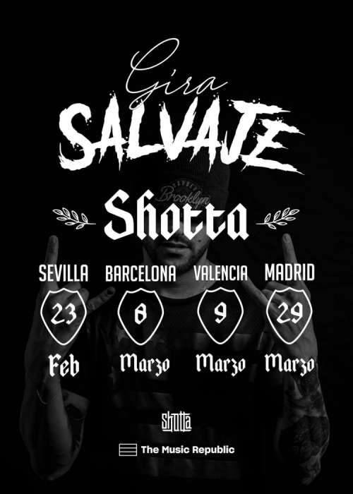 Cartel de Concierto de Shotta en Barcelona