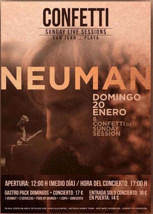 Cartel de Concierto de Neuman en Alicante