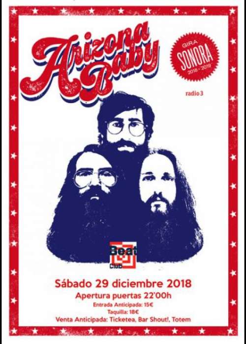 Cartel de Concierto de Arizona Baby en Segovia