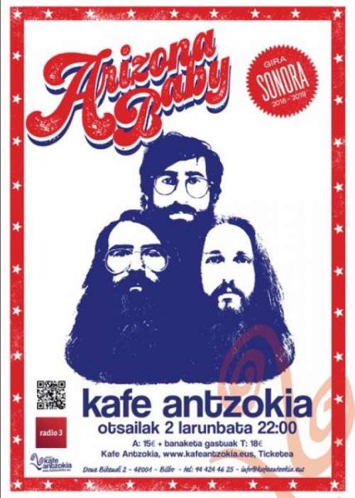 Cartel de Concierto de Arizona Baby en Bilbao