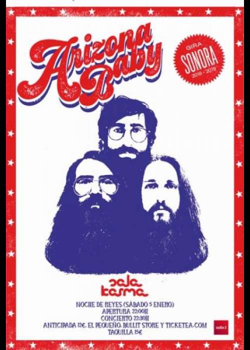 Cartel de Concierto de Arizona Baby en Pontevedra