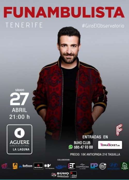 Cartel de Concierto de Funambulista en Tenerife