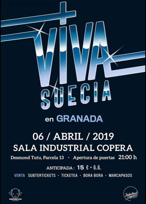 Cartel de Concierto de Viva Suecia en Granada