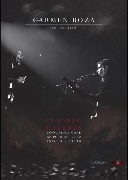 Cartel de Concierto de Carmen Boza en Cáceres