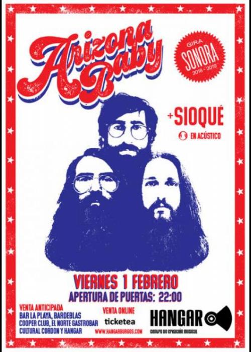 Cartel de Concierto de Arizona Baby en Burgos