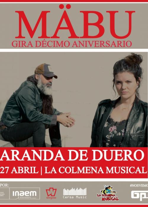 Cartel de Concierto de Mäbu en Aranda de Duero