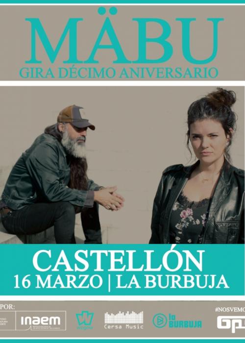 Cartel de Concierto de Mäbu en Castellón de la Plana